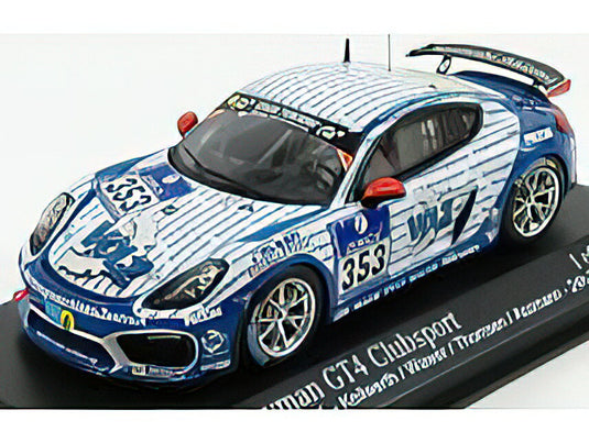 PORSCHE - CAYMAN GT4 TEAM CLUBSPORT N 353 24h NURBURGRING 2016 KEILWERTH - WAWER - ASSMAN - LIGHT BLUE WHITE /Minichamps 1/43 ミニカー