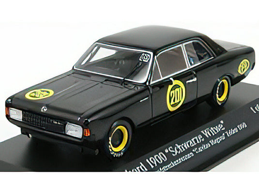OPEL - REKORD 1900 TEAM SCHWARZE WITWE N 201 RUNDSTRECKENRENNEN 1968 E.BITTER - BLACK YELLOW /Minichamps 1/43 ミニカー