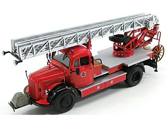 MERCEDES BENZ - L3500 DL17 TRUCK SCALA FEUERWEHR BENSHEIM 1950 - RED SILVER /Minichamps 1/43 ミニカー
