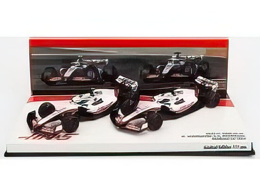 HAAS - F1 SET 2X VF-22 FERRARI TEAM HAAS N 20 5th BAHRAIN GP 2022 KEVIN MAGNUSSEN + N 47 BAHRAIN GP 2022 MICK SCHUMACHER - WHITE BLACK RED /Minichamps 1/43 ミニカー