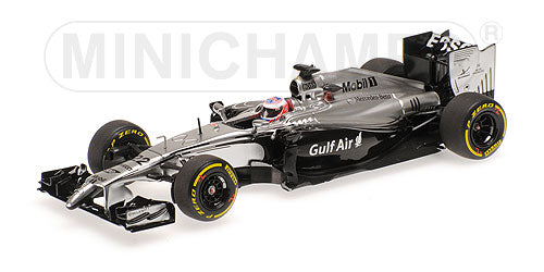 McLARENマクラーレン | F1  MP4/29 MERCEDES N 22 BAHRAIN GP 2014 J.BUTTON | CHROME BLACK /Minichampsミニチャンプス 1/43 ミニカー
