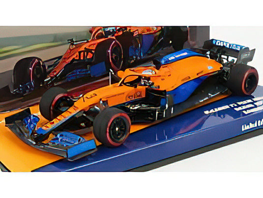 McLAREN - F1 MCL35L MERCEDES M12 EQ POWER+ TEAM MCLAREN N 3 7th BAHRAIN GP 2021 DANIEL RIccIARDO - ORANGE BLUE /Minichamps 1/43 ミニカー