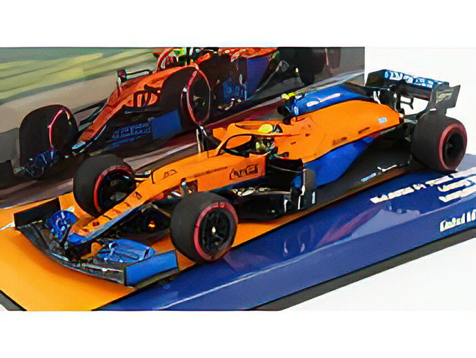 McLAREN - F1 MCL35L MERCEDES M12 EQ POWER+ TEAM MCLAREN N 4 4th BAHRAIN GP 2021 LANDO NORRIS - ORANGE BLUE /Minichamps 1/43 ミニカー