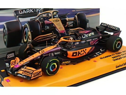 McLAREN - F1 MCL36 MERCEDES TEAM MCLAREN N 3 5th SINGAPORE GP 2022 DANIEL RICCIARDO - ORANGE BLACK FUCSIA /ミニチャンプス 1/43 ミニカー