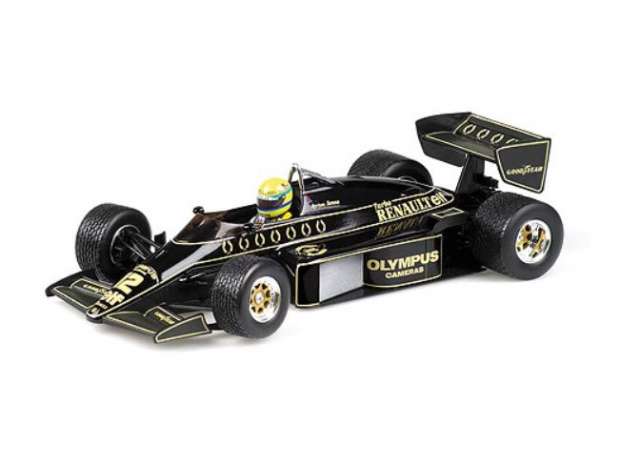 【予約】1985 Lotus Renault 97T GP Portugal with Raintires Ayrton Senna, black /Minichampsミニチャンプス 1/18 ミニカー