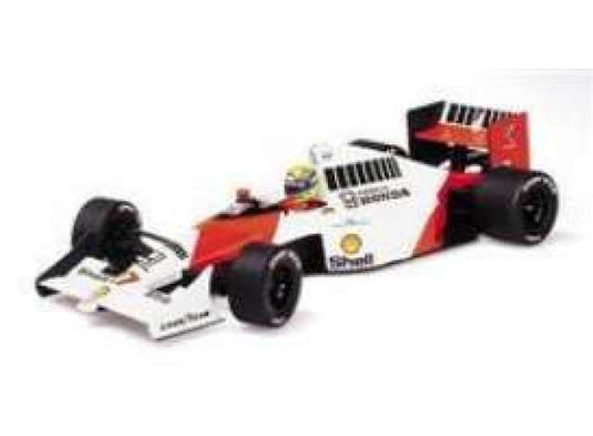 【予約】1990 McLaren MP 4/5B A.Senna World Champion, white/red /Minichampsミニチャンプス 1/18 ミニカー