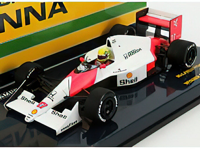 McLAREN - F1 MP4/5B HONDA V10 TEAM MARLBORO N 27 WINNER CANADIAN GP AYRTON SENNA 1990 WORLD CHAMPION - WHITE RED /Minichamps 1/43 ミニカー