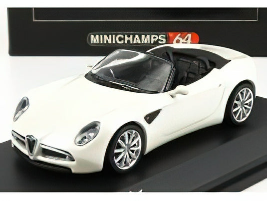 ALFA ROMEO - 8C COMPETIZIONE SPIDER 2008 - WHITE /Minichamps 1/64 ミニカー