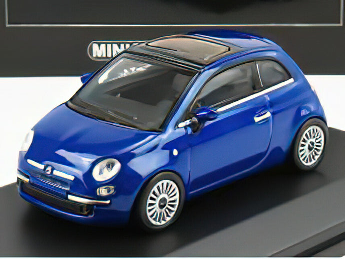 FIAT - 500 2007 - BLUE MET /Minichamps 1/64 ミニカー