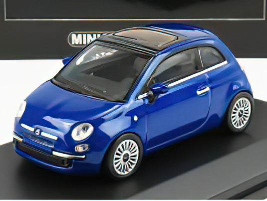 FIAT - 500 2007 - BLUE MET /Minichamps 1/64 ミニカー