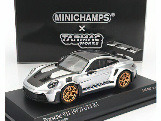 PORSCHE - 911 992 GT3 RS COUPE 2022 - SILVER BLACK /Minichamps 1/64 ミニカー
