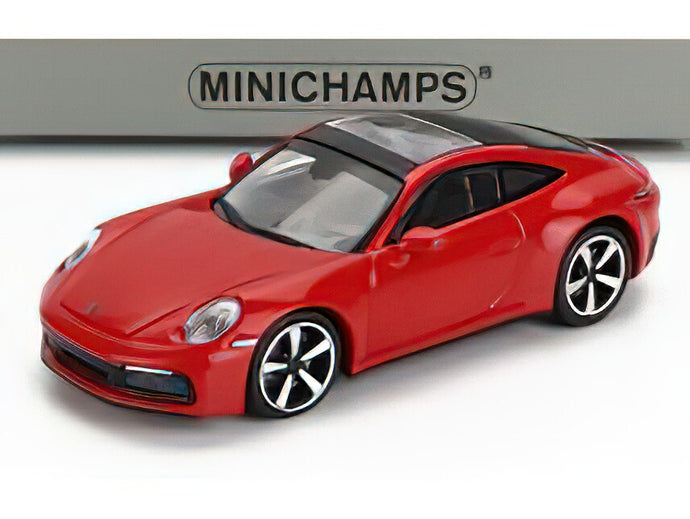 PORSCHE  911 992 CARRERA 4S COUPE 2019 - RED/Minichamps 1/87ミニカー