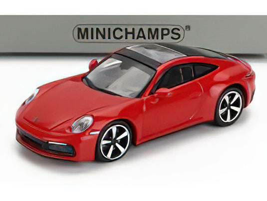 PORSCHE  911 992 CARRERA 4S COUPE 2019 - RED/Minichamps 1/87ミニカー