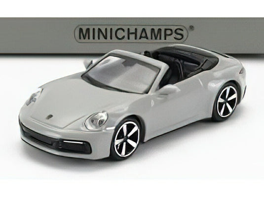 PORSCHE  911 992 CARRERA 4S CABRIOLET OPEN 2019 - GREY/Minichamps 1/87ミニカー