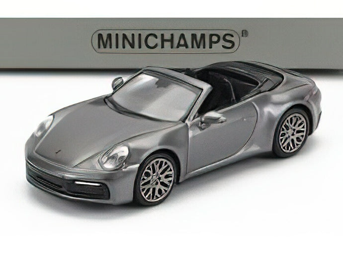 PORSCHE  911 992 CARRERA 4S CABRIOLET OPEN 2019 - GREY MET/Minichamps 1/87ミニカー