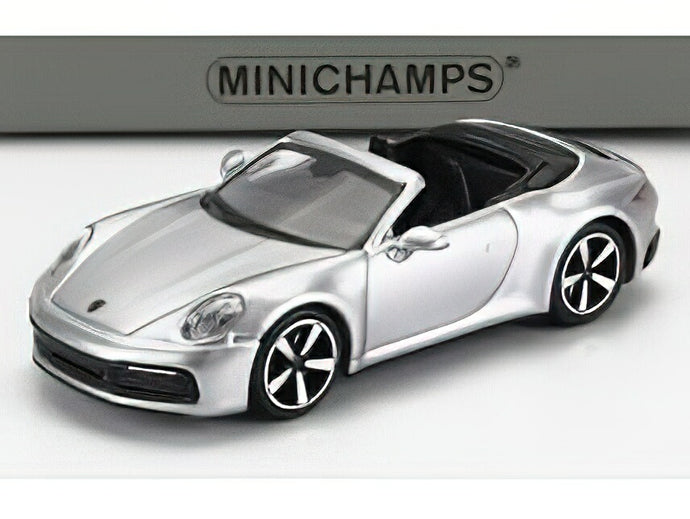 PORSCHE  911 992 CARRERA 4S CABRIOLET OPEN 2019 - SILVER/Minichamps 1/87ミニカー