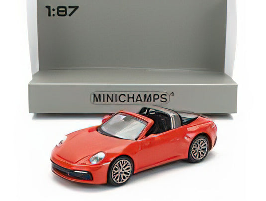 PORSCHE  911 992 TARGA 4 SPIDER 2020 - ORANGE/Minichamps 1/87ミニカー