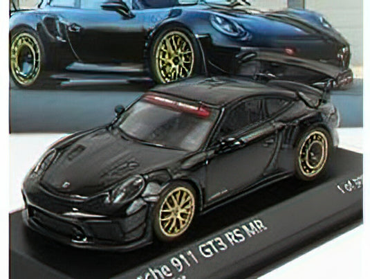 PORSCHE - 911 991-2 GT3 RS MR TEAM MANTHEY RACING 2018 - GOLDEN RIMS - BLACK /Minichamps 1/43 ミニカー