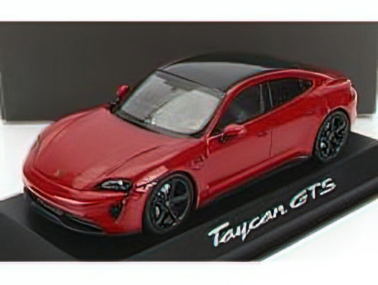 PORSCHE - TAYCAN GTS 2022 - CARMEN RED  /Minichampsミニチャンプス 1/43 ミニカー
