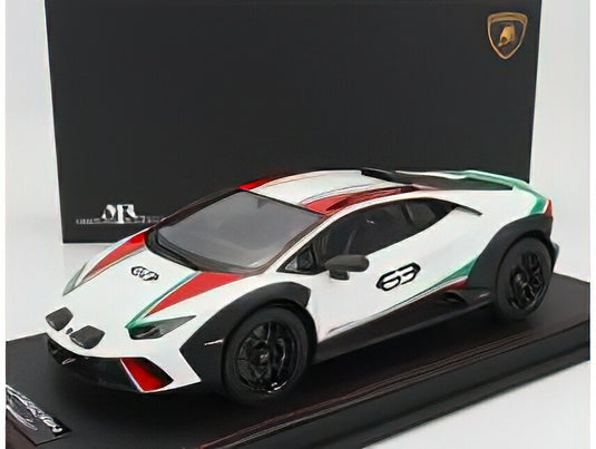LAMBORGHINI - HURACAN STERRATO N 63 ITALIAN LIVERY 2022 WHITE RED GREEN /MRコレクション 1/18 ミニカー