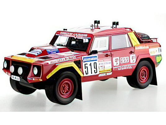 【予約】2023年発売予定LAMBORGHINI - LM002 PICK-UP N 519 RALLY PARIS DAKAR 1988 JO.COUCET - M.KERZEN - RED /TOPMARQUES 1/18 ミニカー