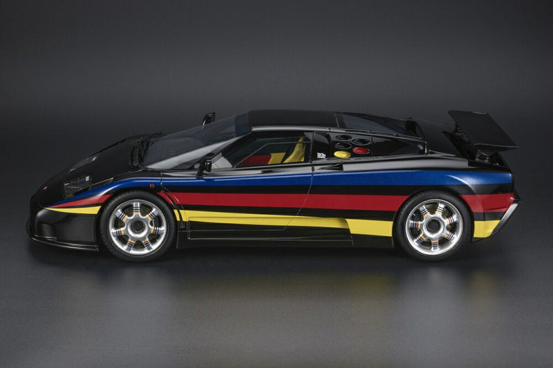ギャラリービューアに画像をロードする, BUGATI - EB110 SS 1994 - BLACK /TOPMARQUES COLLECTION 1/12 ミニカー
