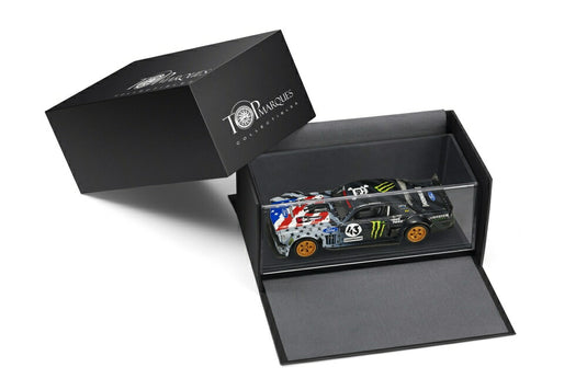 FORD USA - MUSTANG 1965 HOONIGAN V2 N 43 PIKES PEAK 2018 KEN BLOCK - WHITE GREY BLACK /TOPMARQUES COLLECTION 1/43 ミニカー