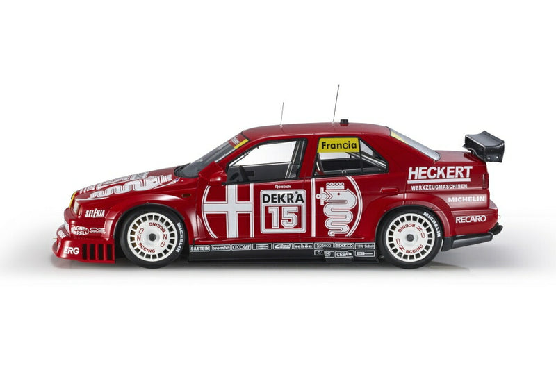 ギャラリービューアに画像をロードする, 【予約】12月以降発売予定ALFA ROMEO - 155 V6 TI N 15 DTM SEASON 1993 GIORGIO FRANCIA - RED WHITE  /TOPMARQUES COLLECTION 1/12 ミニカー
