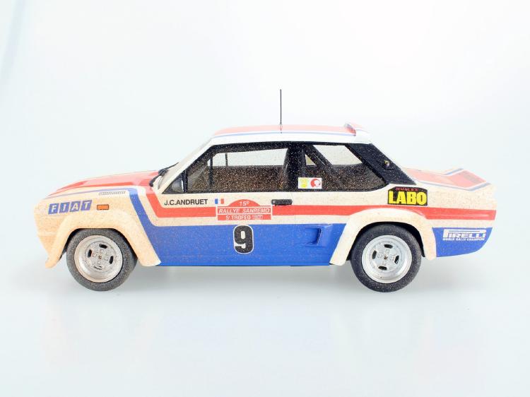 Fiat 131 Abarth 1977 San Remo Winner dirty /TOPMARQUES 1/18  ミニカー