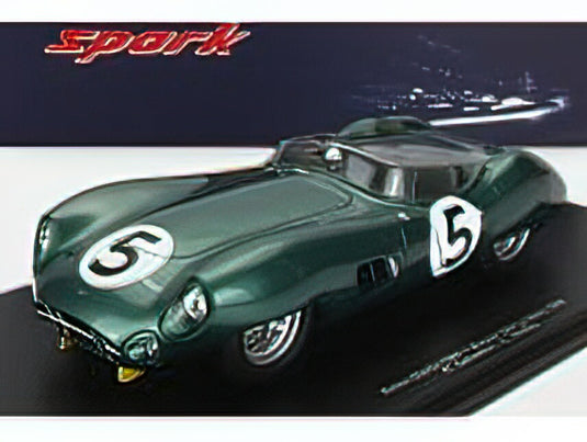 ASTON MARTIN - DBR1 3.0L SPIDER TEAM DAVID BROWN RACING DEPT. N 5 WINNER 24h LE MANS 1959 R.SALVADORI - C.SHELBY - CON VETRINA - WITH SHOWCASE - GREEN /Sparkスパーク 1/18 ミニカー