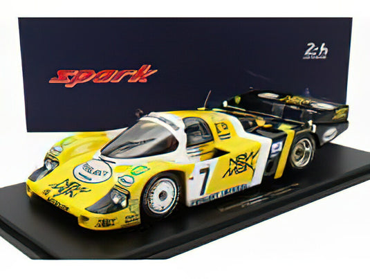 PORSCHE - 956L TURBO TEAM NEWMAN JOEST RACING N 7 WINNER 24h LE MANS 1984 K.LUDWIG - H.PESCAROLO - S.JOHANSSON  YELLOW BLACK /スパーク 1/18 ミニカー