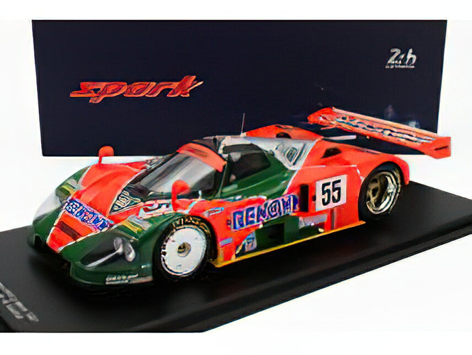 MAZDA - 787B 2.6L TEAM MAZDASPEED CO. LTD. N 55 WINNER 24h LE MANS 1991 B.GACHOT - J.HERBERT - V.WEIDLER  ORANGE GREEN SILVER /スパーク 1/18 ミニカー