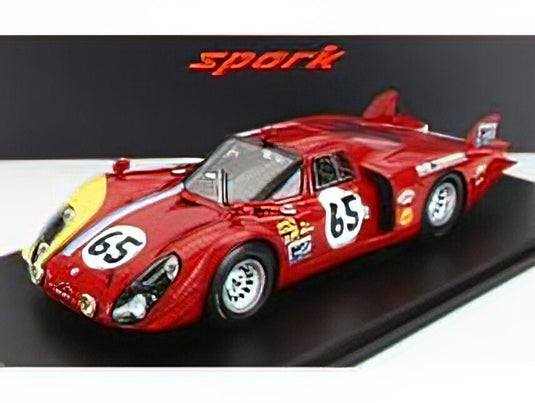 ALFA ROMEOアルファロメオ T33/2 1996cc V8 TEAM VDS RACING N 65 24h LE MANS 1968 S.TROSCH - K.VON WENDT - CON VETRINA  SPECIAL BOX - RED /Sparkスパーク 1/18 ミニカー