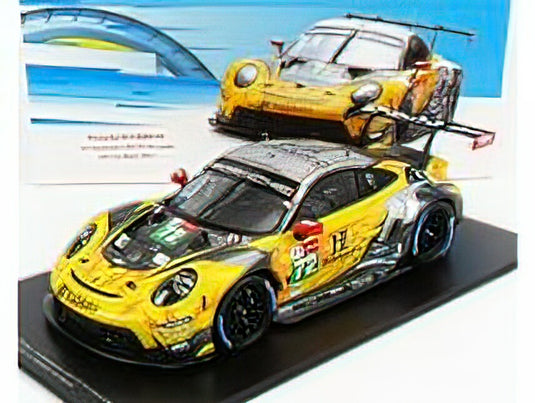 PORSCHEポルシェ 911 991-2 4.2L RSR-19 TEAM HUBAUTO RACING N 72 24h LE MANS 2021 M.MARTIN - A.PARENTE - D.VANTHOOR - YELLOW GREY /Sparkスパーク 1/18 ミニカー