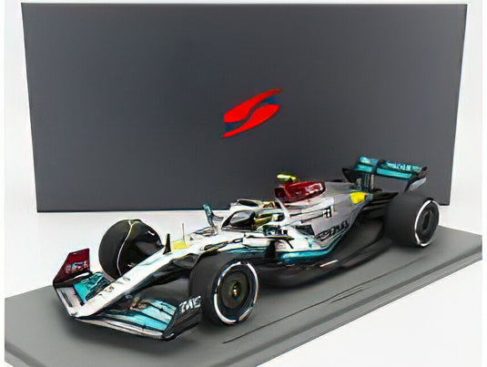 MERCEDES GP - F1 W13E TEAM MERCEDES-AMG PETRONAS F1 N 44 2nd FRANCE GP 2022 LEWIS HAMILTON  SPECIAL BOX - SILVER GREEN /SPARKスパーク 1/18ミニカー