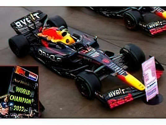 【予約】8月以降発売予定RED BULL - F1 RB18 TEAM ORACLE RED BULL RACING N 1 WINNER JAPAN GP WITH PIT BOARD WORLD CHAMPION 2022 MAX VERSTAPPEN - MATT BLUE YELLOW RED /SPARK 1/18 ミニカー