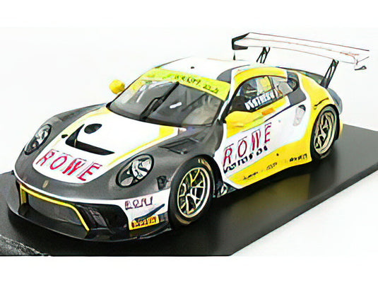 PORSCHEポルシェ 911 991-2 GT3 TEAM ROWE RACING N 99 2nd FIA GT WORLD CUP MACAU 2019 L.VANTHOOR - YELLOW GREY WHITE  /SPARK  1/18 ミニカー