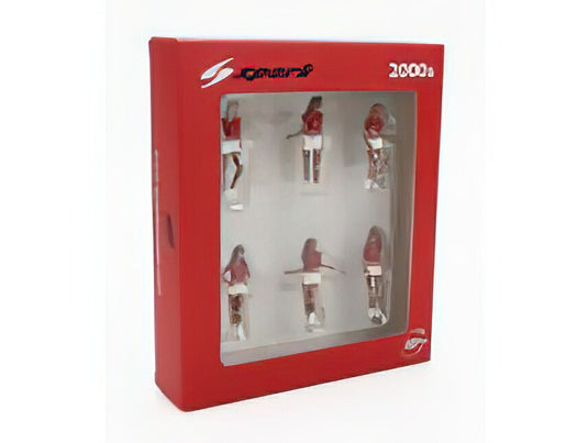FIGURES - SET 6X GRID GIRLS 2000s - PINK RED WHITE /Spark 1/43ミニカー
