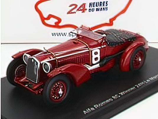 ALFA ROMEOアルファロメオ 8C 2300LM 2.3L SUPERCHARGED TEAM RAYMOND SOMMER N 8 WINNER 24h LE MANS 1932 R.SOMMER - L.CHINETTI - RED /Sparkスパーク 1/43 ミニカー