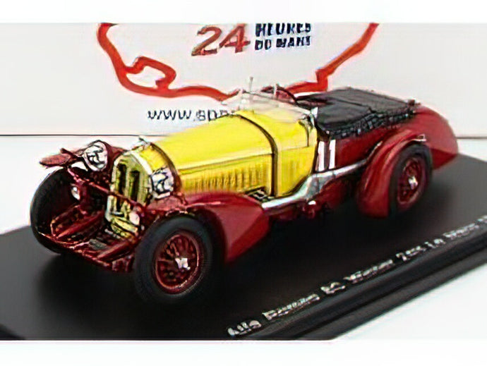 ALFA ROMEO - 8C 2300MM 2.3L SUPERCHARGED TEAM SOC. ANON. ALFA ROMEO N 11 WINNER 24h LE MANS 1933 T.NUVOLARI - R.SOMMER - RED YELLOW /Sparkスパーク 1/43ミニカー