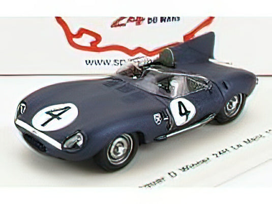 JAGUAR - D-TYPE 3.4L S6 TEAM ECURIE ECOSSE N 4 WINNER 24h LE MANS 1956 N.SANDERSON - R.FLOCKHART - BLUE /Sparkスパーク 1/43ミニカー