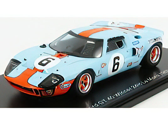 FORD USAGT40 4.9L V8 TEAM JW AUTOMOTIVE ENGINEERING N 6 WINNER 24h LE MANS 1969 J.ICKX - J.OLIVER - LIGHT BLUE ORANGE  /SPARK  1/43 ミニカー