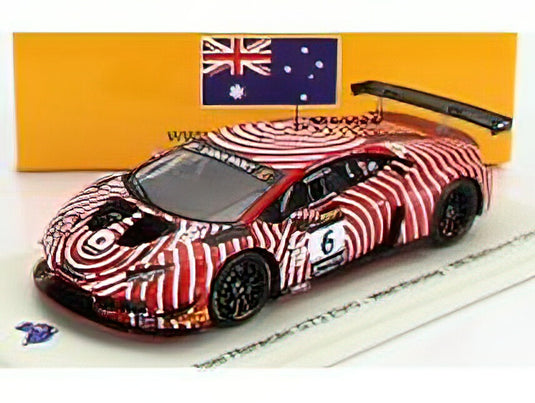 LAMBORGHINI - HURACAN GT3 EVO TEAM WALL RACING N 6 5th 12h BATHURST 2022 T.D'ALBERTO - D.WALL - A.DEITZ - G.DENYER - RED WHITE /SPARK 1/43 ミニカー
