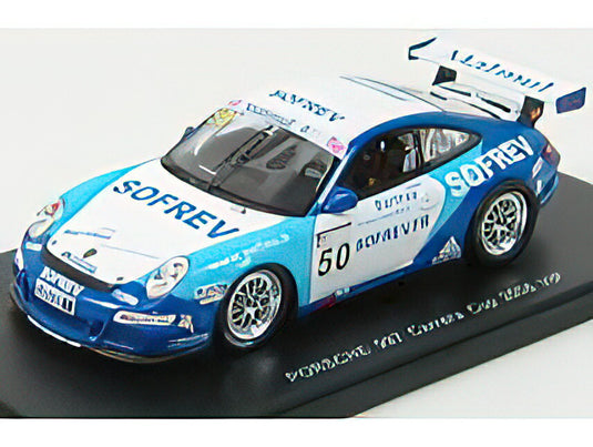 PORSCHEポルシェ 911 997 N 50 TEAM SOFREV - ASP CARRERACUP 2008 VIP FABIEN BARTHEZ - WHITE BLUE  /SPARK  1/43 ミニカー