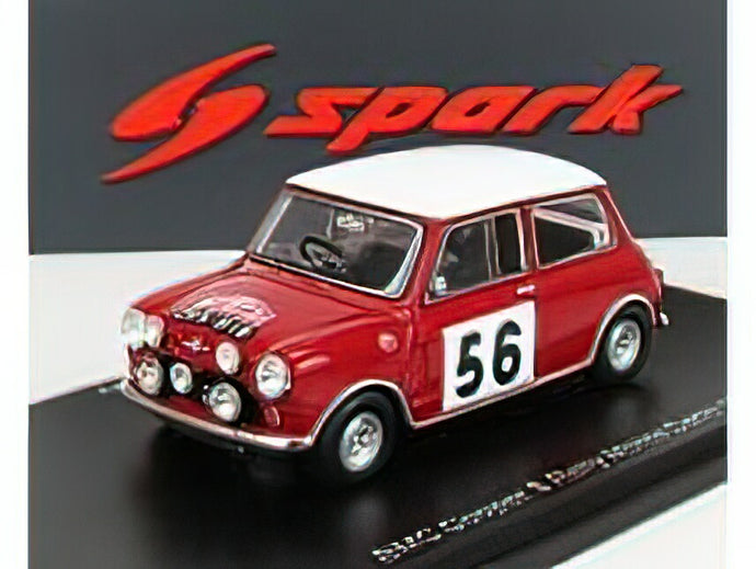 MORRIS - MINIミニCOOPER S N 56 RALLY MONTECARLO 1965 D.J.MORLEY - G.E.MORLEY - RED WHITE /Sparkスパーク 1/43 ミニカー