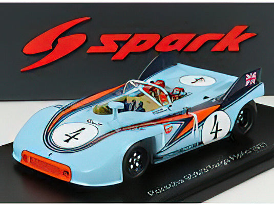 PORSCHEポルシェ 908/3 SPIDER N 4 TARGA FLORIO 1971 P.RODRIGUEZ - H.MULLER - LIGHT BLUE ORANGE  /SPARK  1/43 ミニカー