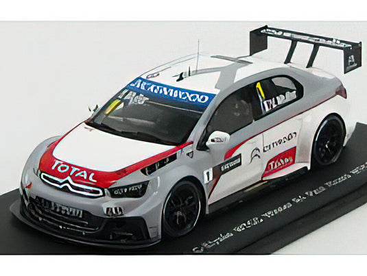 CITROEN - C-ELYSEE WTCC N 1 WINNER R1 PAUL RICARD WTCC 2014 YVAN MULLER - WHITE GREY RED BLUE  /SPARK  1/43 ミニカー