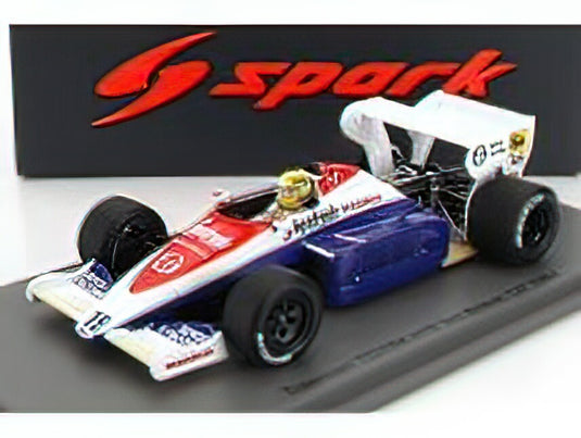 TOLEMAN - F1 TG184 HART TURBO N 19 BRITISH GP 1984 AYRTON SENNA - BLUE WHITE RED /SPARK 1/43 ミニカー