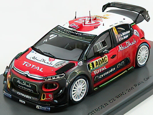 CITROEN - C3 WRC TEAM CITROEN TOTAL ABU DHABI WRT N 9 RALLY GERMANY 2017 A.MIKKELSEN - A.JAGER - RED BLACK WHITE  /SPARK  1/43 ミニカー