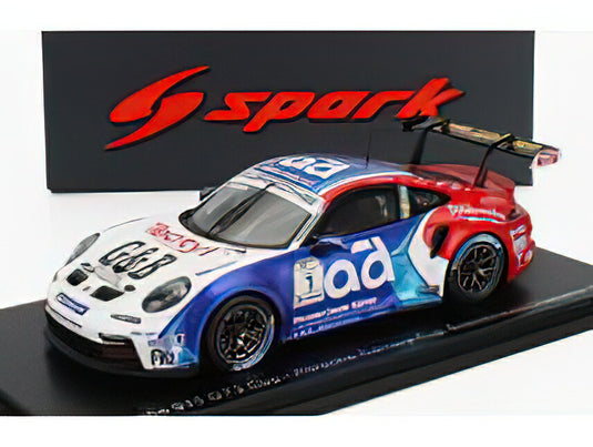 PORSCHE - 911 991-2 GT3 TEAM AD N 1 CHAMPION SCANDINAVIAN PORSCHE CARRERA CUP SEASON 2022 L.SUNDAHL - BLUE RED /スパーク 1/43 ミニカー